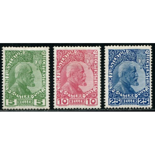 Lot 6474c - Liechtenstein - N°1/3 - Neuf * Qualité TB