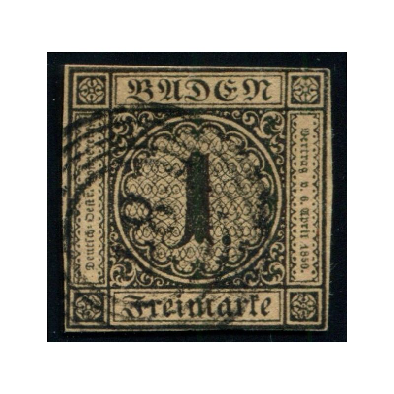 Lot A3791 - Allemagne Bade - N°1 Obl