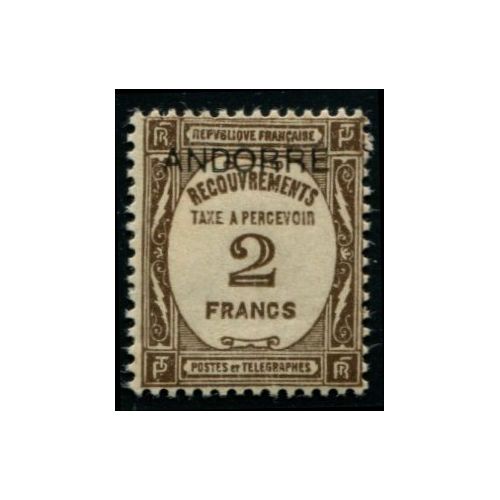 Lot A4077 - Andorre Taxe - N°14 - Neuf ** Luxe