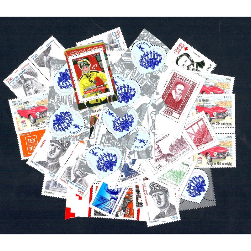 Lot de faciale de 100 timbres de 1,16€ (116€)