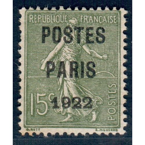 Lot A6072 - Préoblitéres - N°31 - Neuf (*) sans gomme